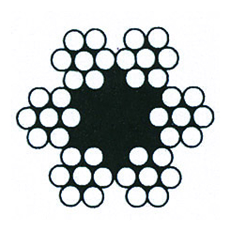 Cordera de alambre de cadena redonda de 6 x 7 (brillante y calvaized)