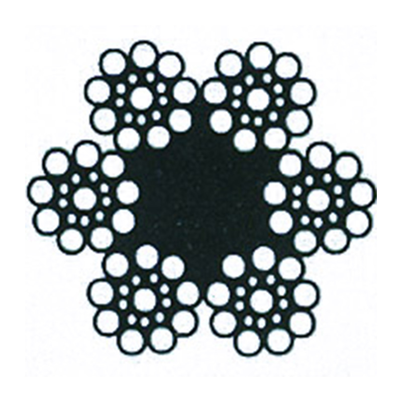 8 X (19) Línea contactada Cable Rope-Wanington (brillante y calvaized)