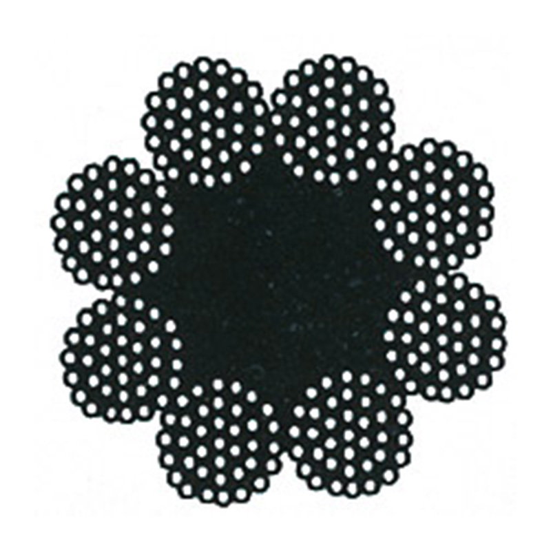 8 x 37 cuerda de alambre de hilo redondo (brillante y calvaized)