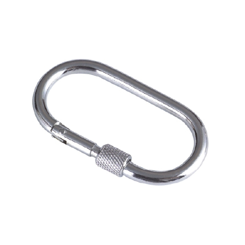 Gancho de chasquido recto con tornillo, zinc chapado