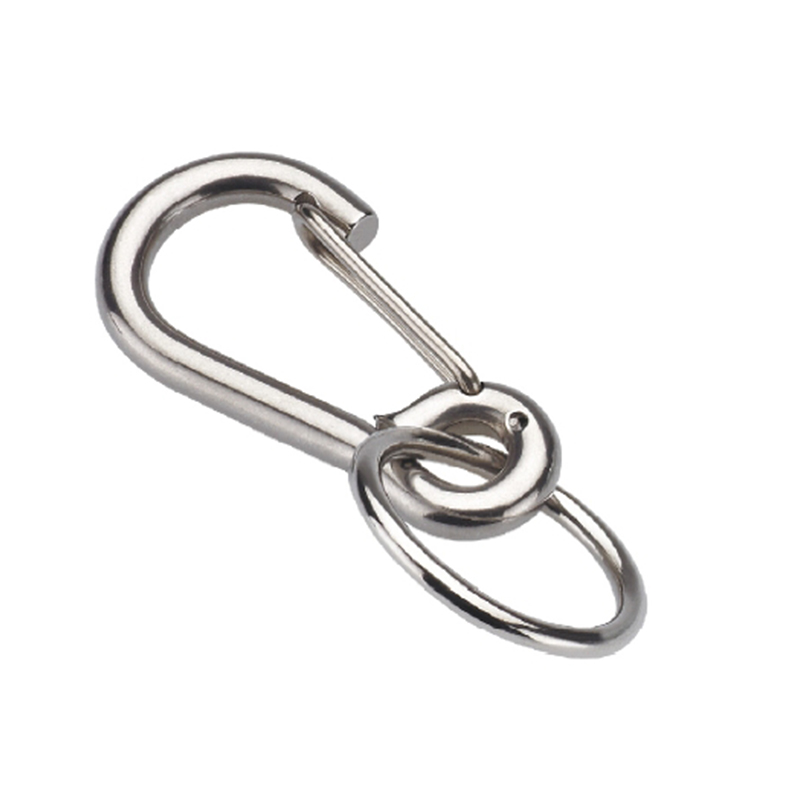 Gancho de chasquido en forma de bits con anillo, acero inoxidable